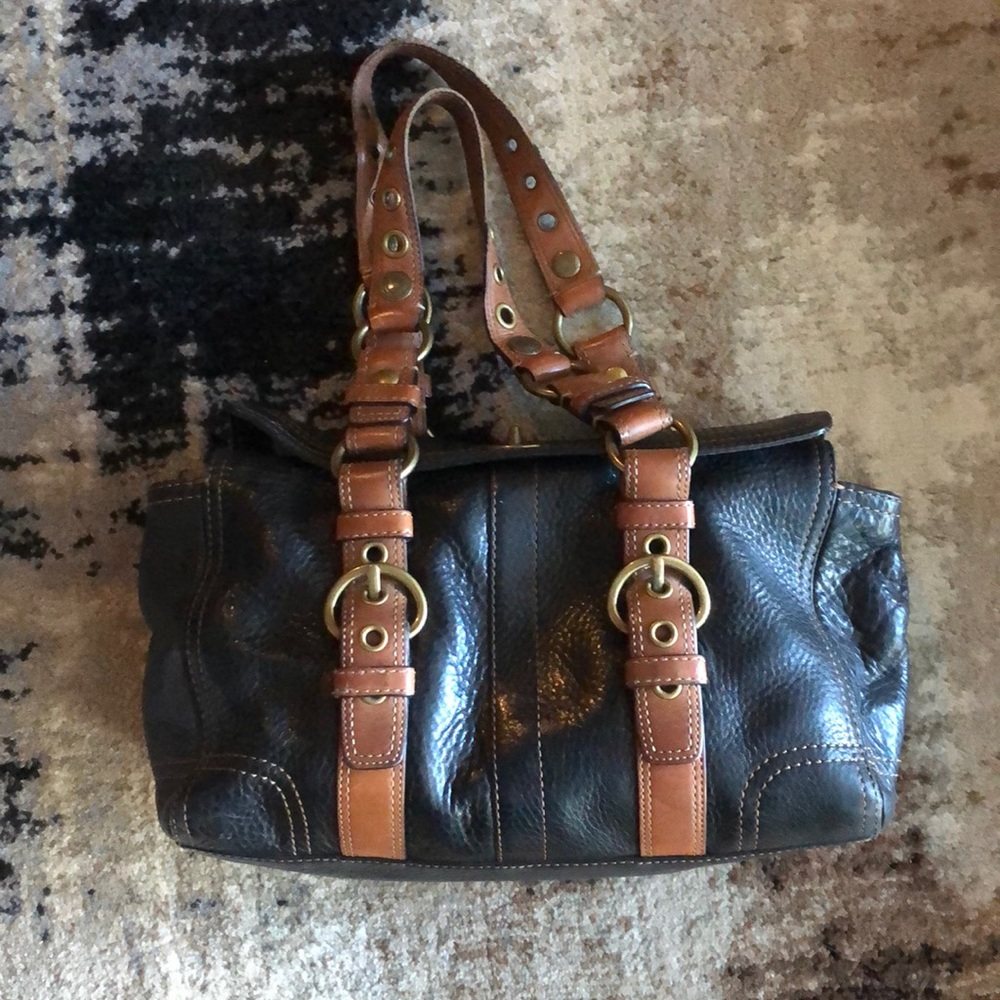Coach distressed leather purse